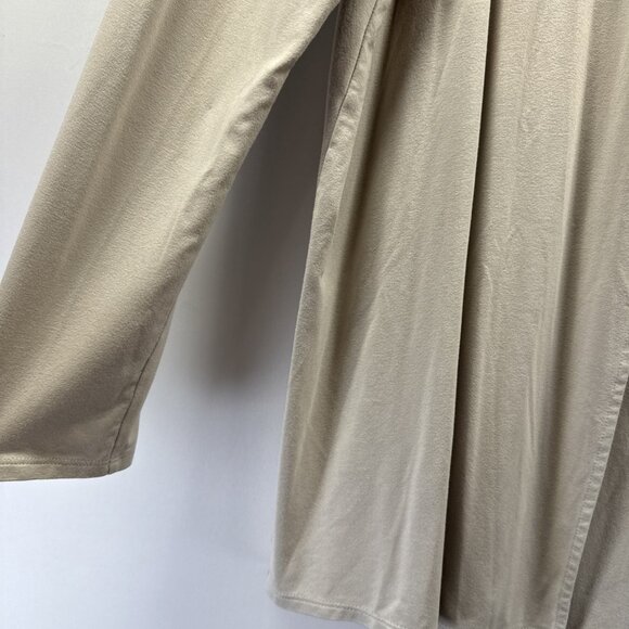 J Jill Wearever Women's Top Size Large Petite PL Wrap Front Minimalist Beige - Picture 5 of 8